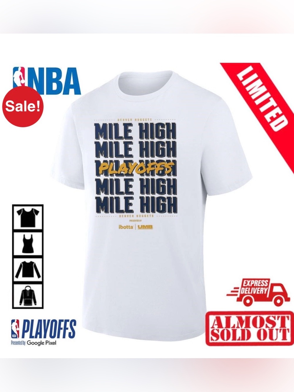 Mile High Denver Nuggets 2026 Playoffs Shirt XL